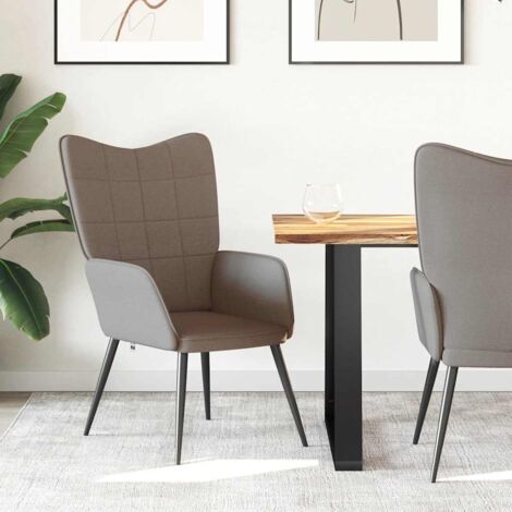 Sillón de relax de tela gris taupe