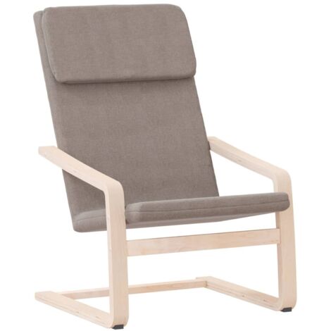 Sillón de relax de tela gris taupe vidaXL