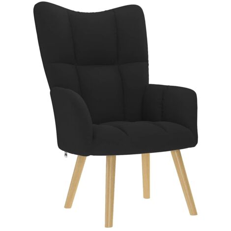 Sillón de relax de tela negro vidaXL
