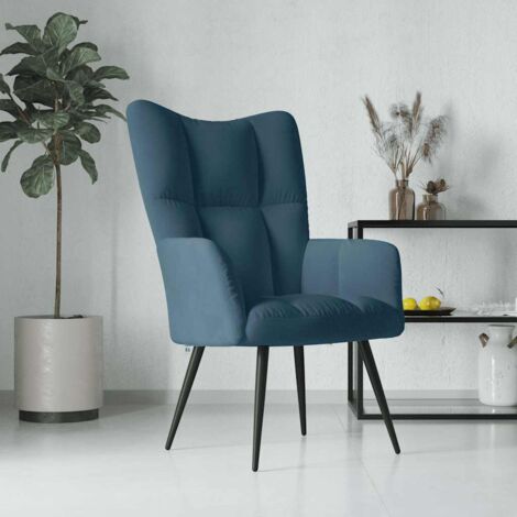 Sillón de relax de terciopelo azul