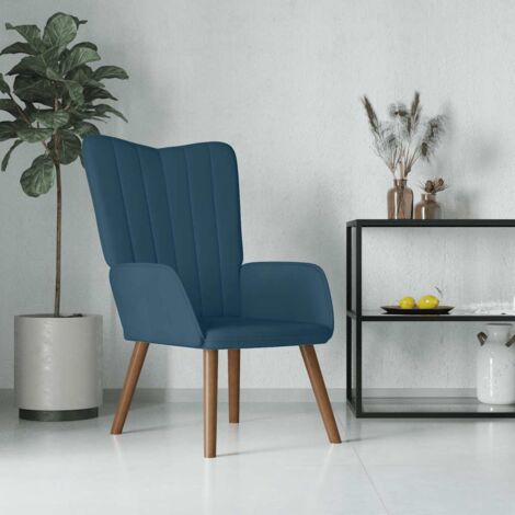 Sillón de relax de terciopelo azul