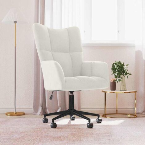 Sillón de relax de terciopelo color  crema