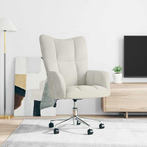 Sillón de relax de terciopelo color  crema