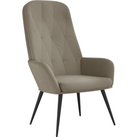 Sillón de relax de terciopelo gris claro vidaXL