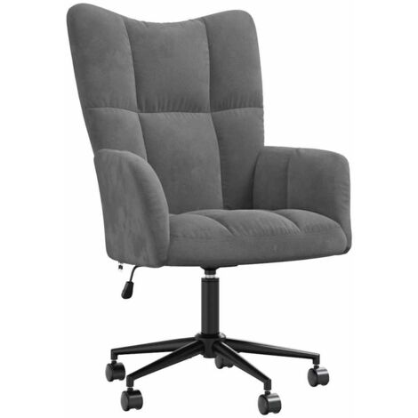 Sillón de relax de terciopelo gris oscuro vidaXL
