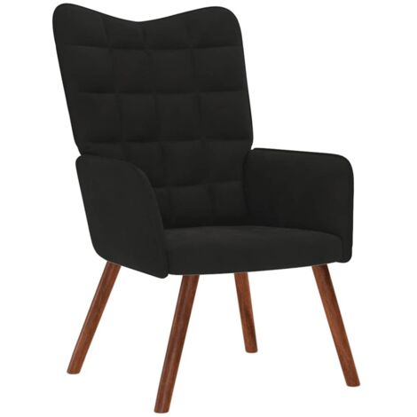Sillón de relax de terciopelo negro
