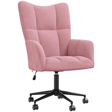 Sillón de relax de terciopelo rosa vidaXL