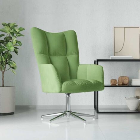Sillón de relax de terciopelo verde claro
