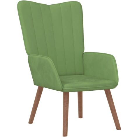 Sillón de relax de terciopelo verde claro vidaXL