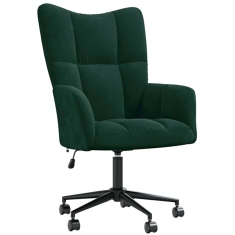 Sillón de relax de terciopelo verde oscuro vidaXL