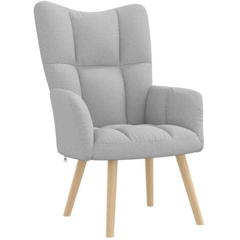 Sillón de relax tela gris nube