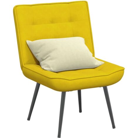 Sillón de relax terciopelo amarillo 64x74x84 cm vidaXL