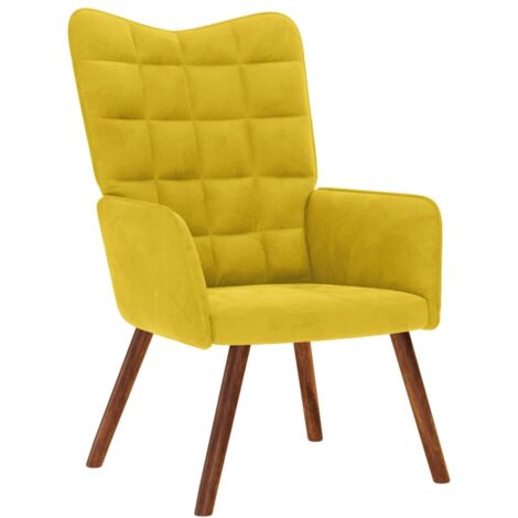 Sillón de relax terciopelo amarillo