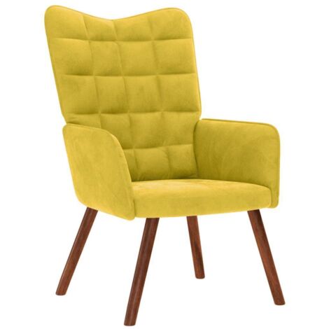 Sillón de relax terciopelo amarillo vidaXL