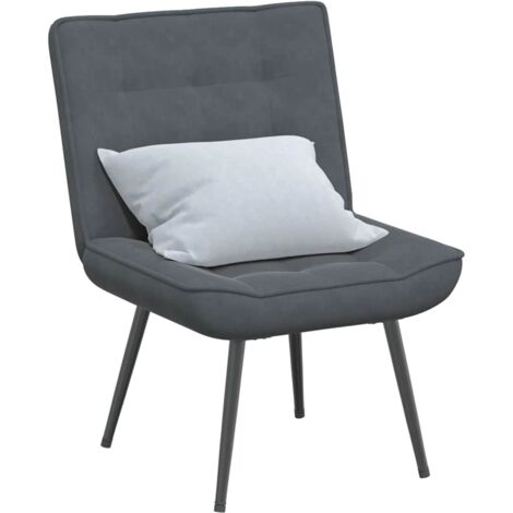 Sillón de relax terciopelo gris oscuro 64x74x84 cm