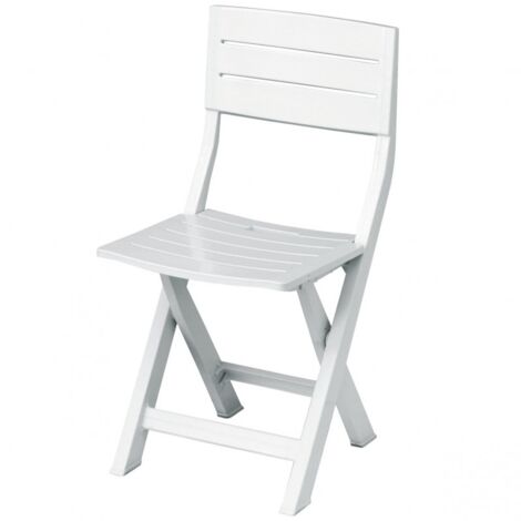 Sillón de resina a prueba de golpes plegable blanco