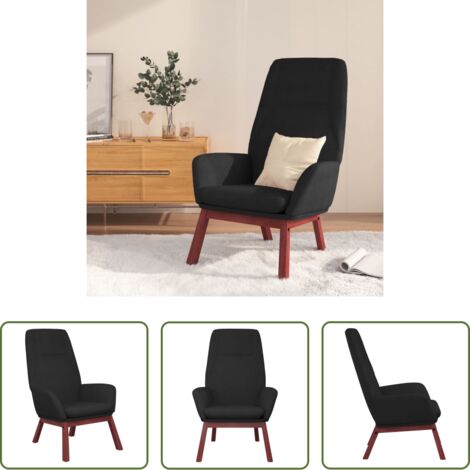 Sillón de salón -  Sillón de relax de tela negro