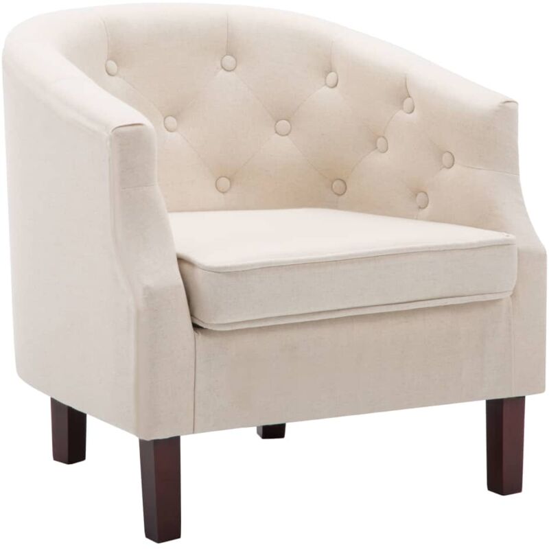 

Sillón de Tela Beige - Beige - Vidaxl