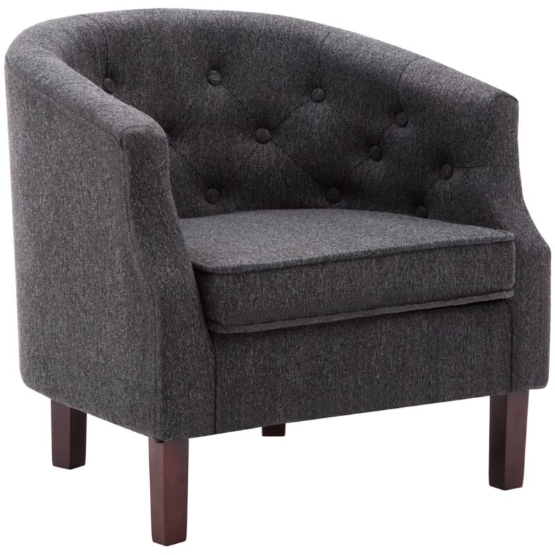 

Sillón de Tela Gris Oscuro - Gris - Vidaxl
