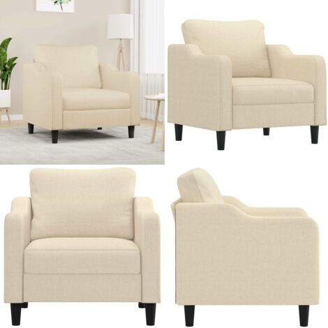 Sillón de tela color crema 60 cm - Sillón de casa - Sillón de sala