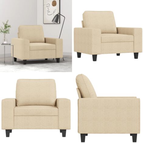 Sillón de tela color crema 60 cm - Sillón de crema - Sillón de casa