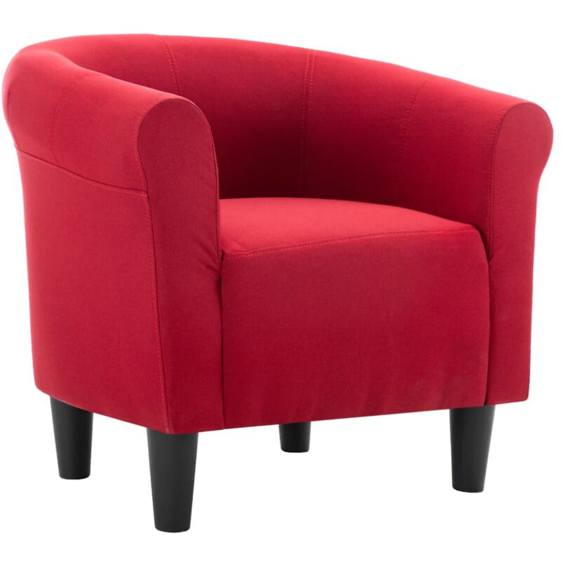 

Sillón de Tela Vino Tinto - Rojo - Vidaxl