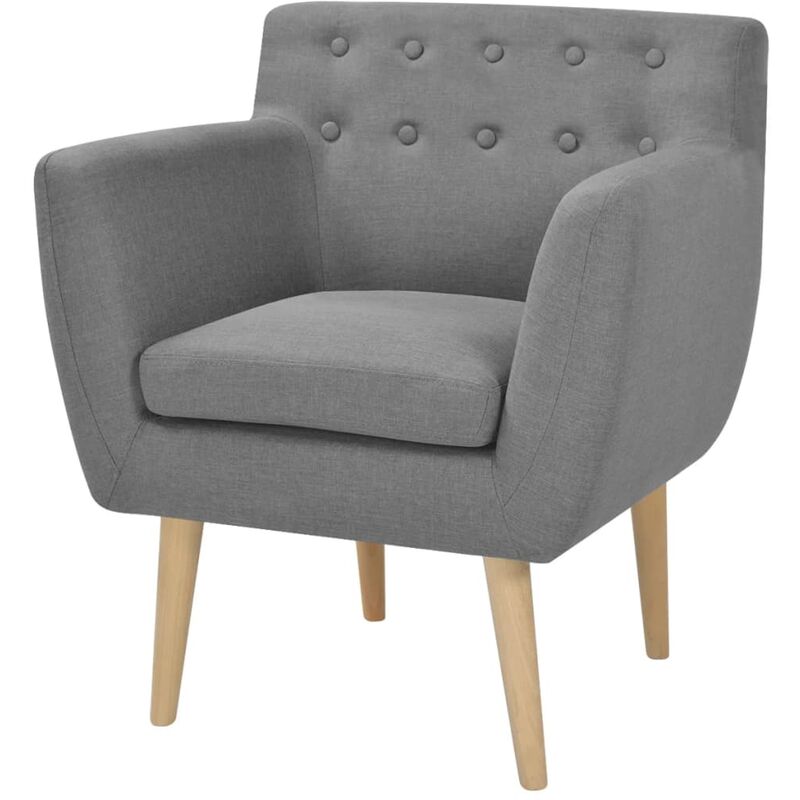

Sillón de tela gris claro