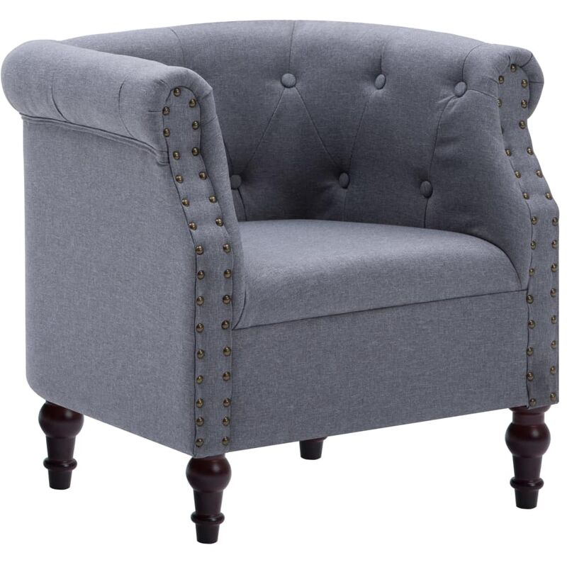 

Sillón de tela gris claro