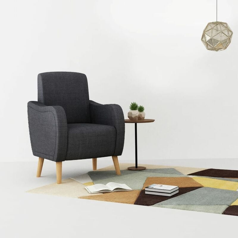 

Sillón de tela gris oscuro
