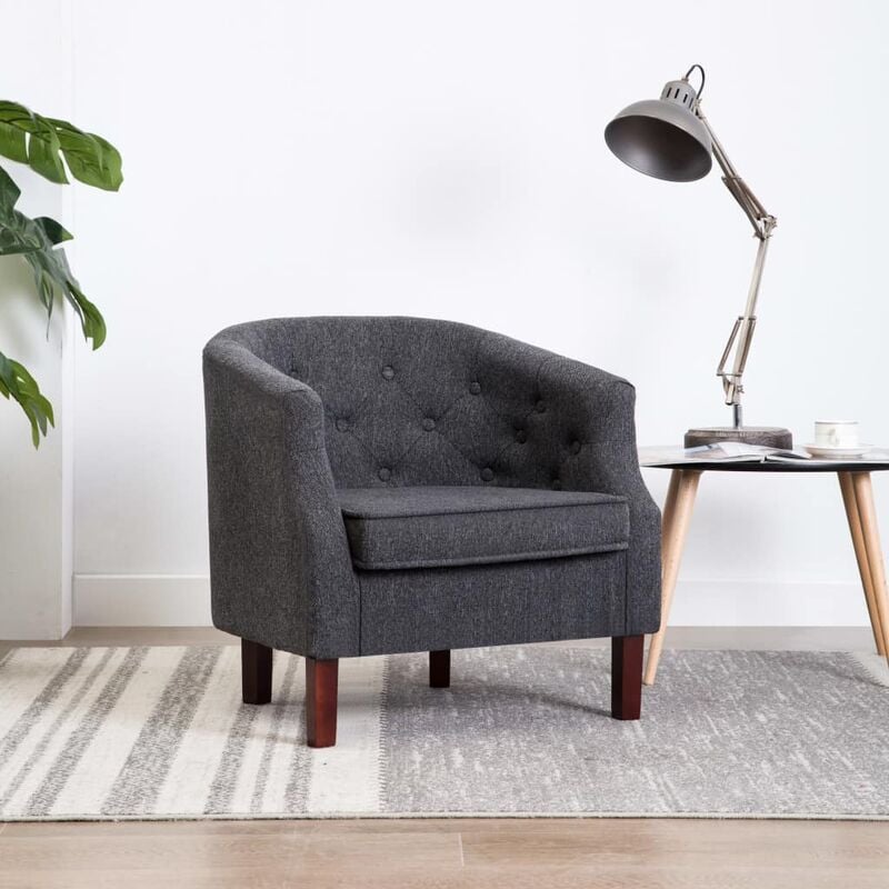 

Sillón de tela gris oscuro