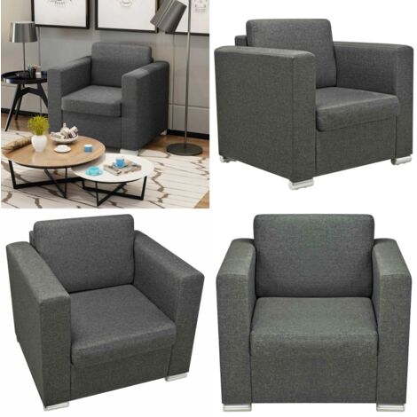 Sillón de tela gris oscuro - Sillón de oficina - Sillón de hogar