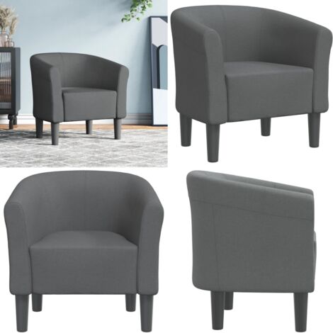 Sillón de tela gris oscuro - Sillón moderno - Sillón de dormitorio