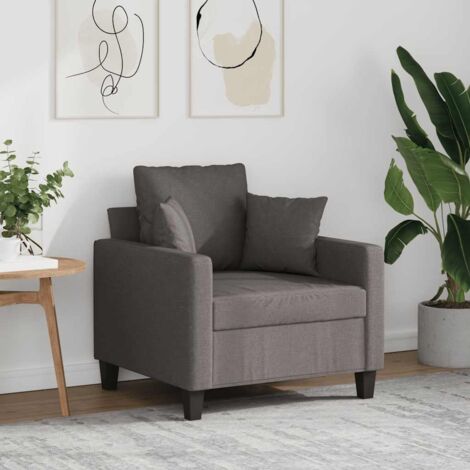 Sillón de tela gris taupé 60 cm