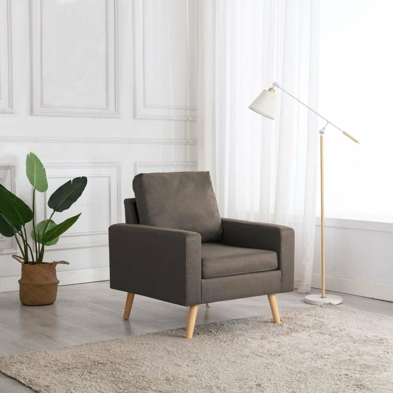 

Sillon de tela gris taupe