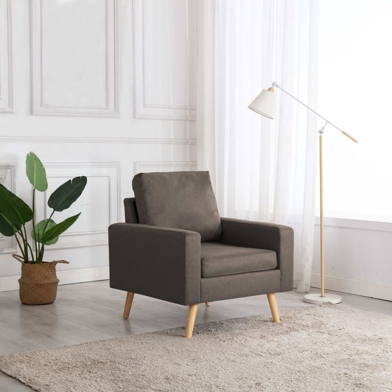 

Sillón de tela gris taupe