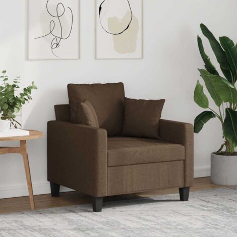 Sillón de tela marrón 60 cm