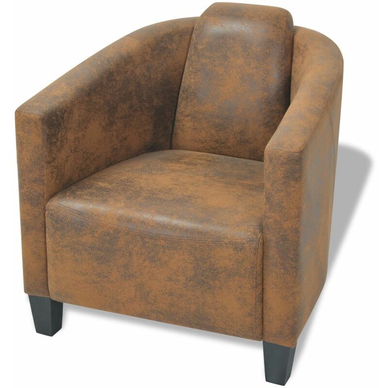 

Sillón de tela marrón