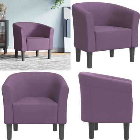 Sillón de tela morado - Sillón morado - Sillón de dormitorio