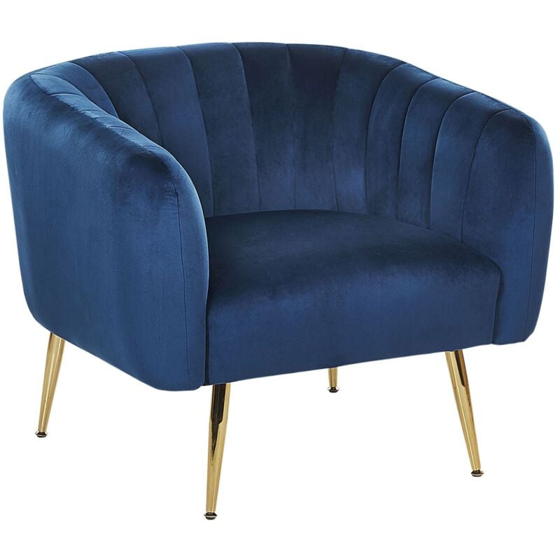 

Sillón de terciopelo azul LACONIA