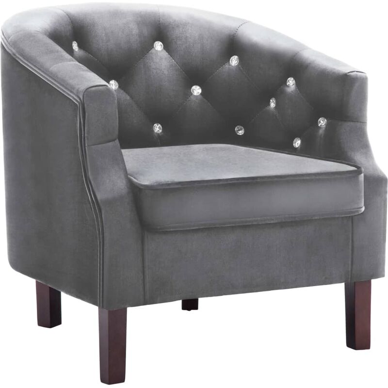 

Sillón de terciopelo gris antracita