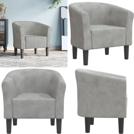 Sillón de terciopelo gris claro - Sillón de dormitorio - Sillón moderno
