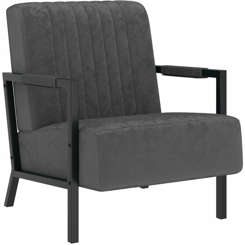 

Sillon de terciopelo gris oscuro