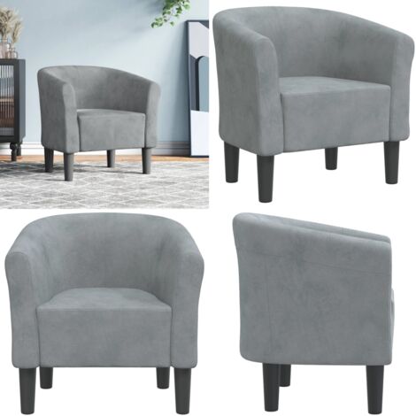 Sillón de terciopelo gris oscuro - Sillón de dormitorio - Sillón moderno