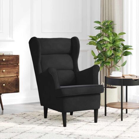Sillón de terciopelo negro