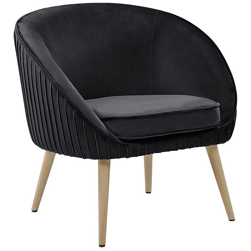 

Sillón de terciopelo negro TROMSO