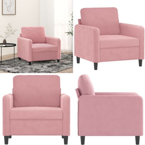 Sillón de terciopelo rosa 60 cm - Sillón de terciopelo - Sillón de terciopelo 60 cm