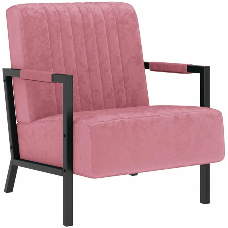

Sillon de terciopelo rosa
