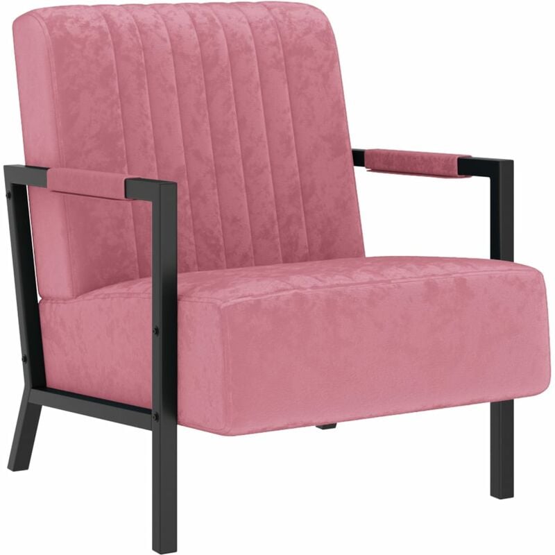 

Sillón de terciopelo rosa