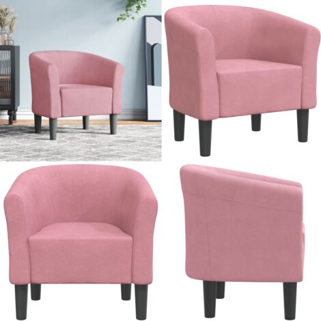 Sillón de terciopelo rosa - Sillón de dormitorio - Sillón moderno