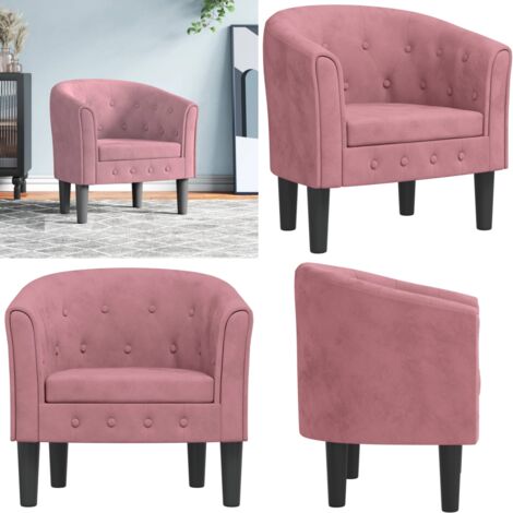 Sillón de terciopelo rosa - Sillón de dormitorio - Sillón moderno